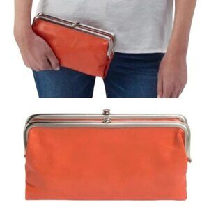 HOBO | Amber Orange Leather Lauren Wallet